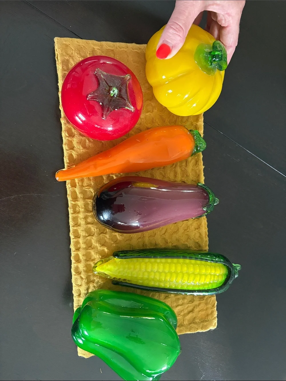 Glass Vegetable set - Murano style